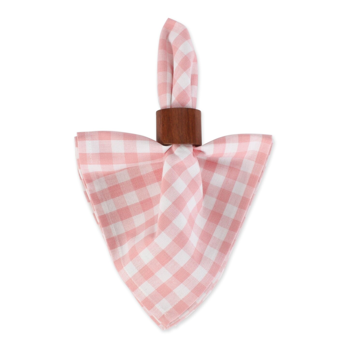 Pink &#x26; White Gingham Napkin Set/4