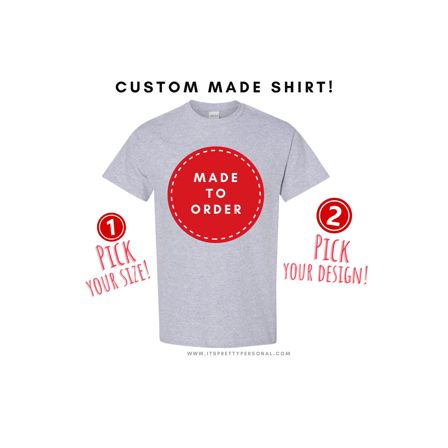 GREY- MADE TO ORDER- Unisex GREY Shirt [READ LISTING!]