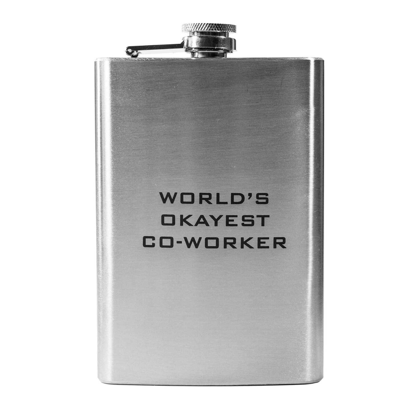 8oz World&#x27;s Okayest Co-Worker Stainless Steel Flask