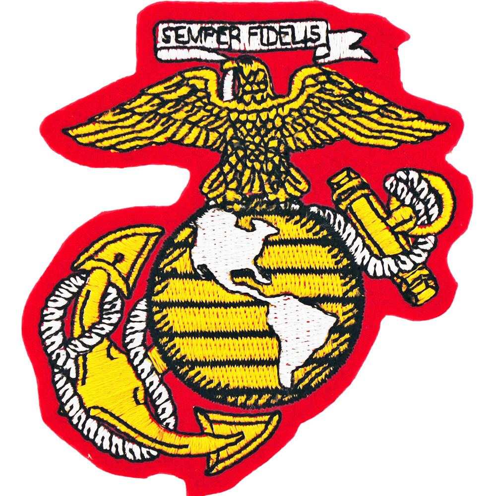 U.S.M.C. Symbol Red Patch Red &#x26; Yellow 3&#x22;