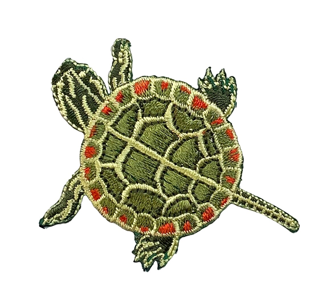 Painted Turtle, Terapin, Embroidered, Iron on Patch Michaels