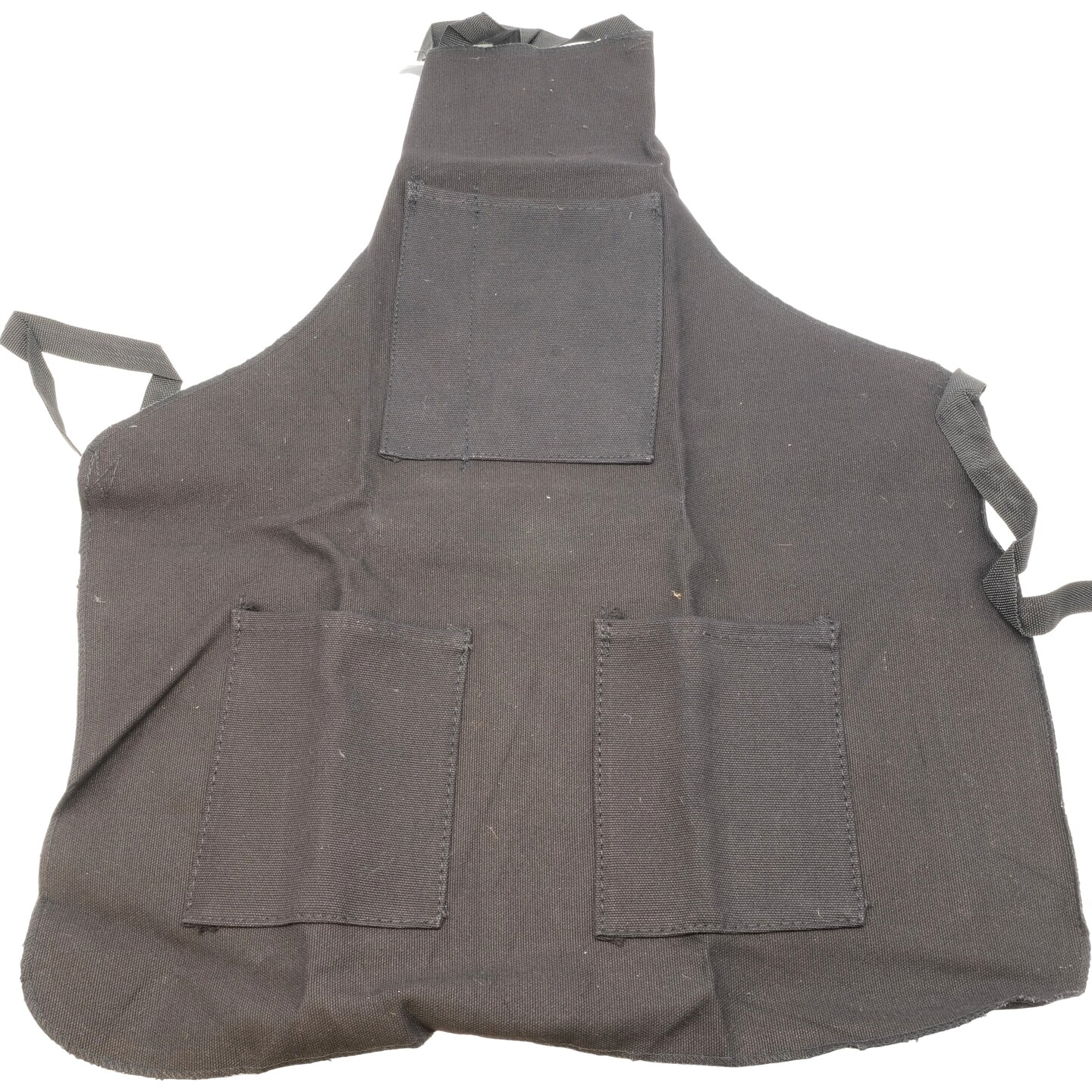 3 Pocket Black Canvas Bib Apron Work Shop Jewelers Workshop Hobby Tool 19" x 24"