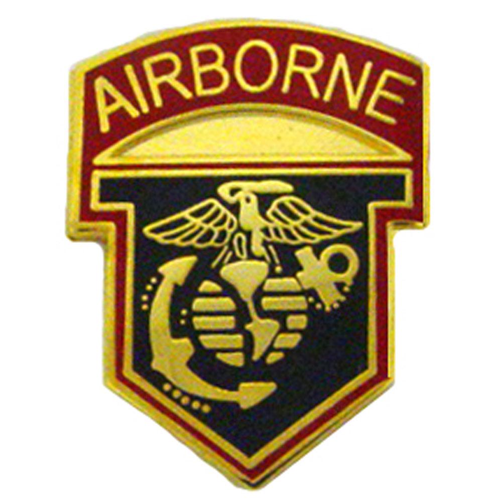 U.S.M.C. Globe &#x26; Anchor Airborne Pin 1&#x22;