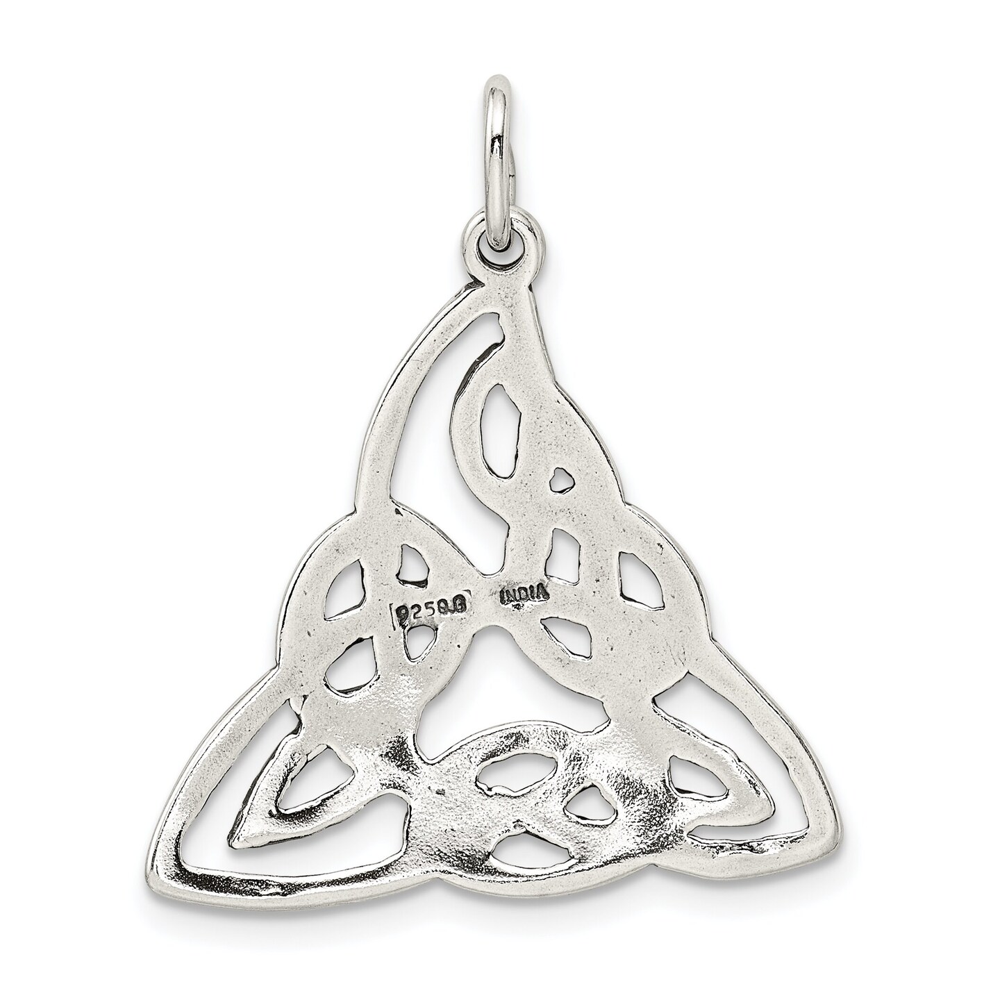 Sterling Silver Celtic Knot Charm Pendant Jewelry 34mm x 28mm