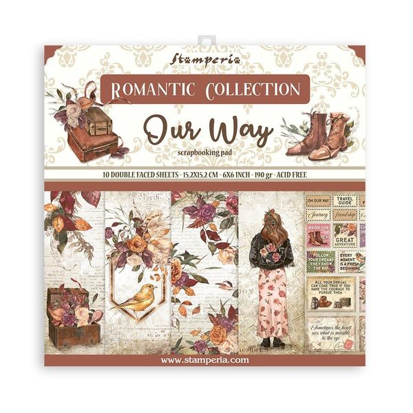 Stamperia Romantic Collection: Our Way 6x6 Paper Pack