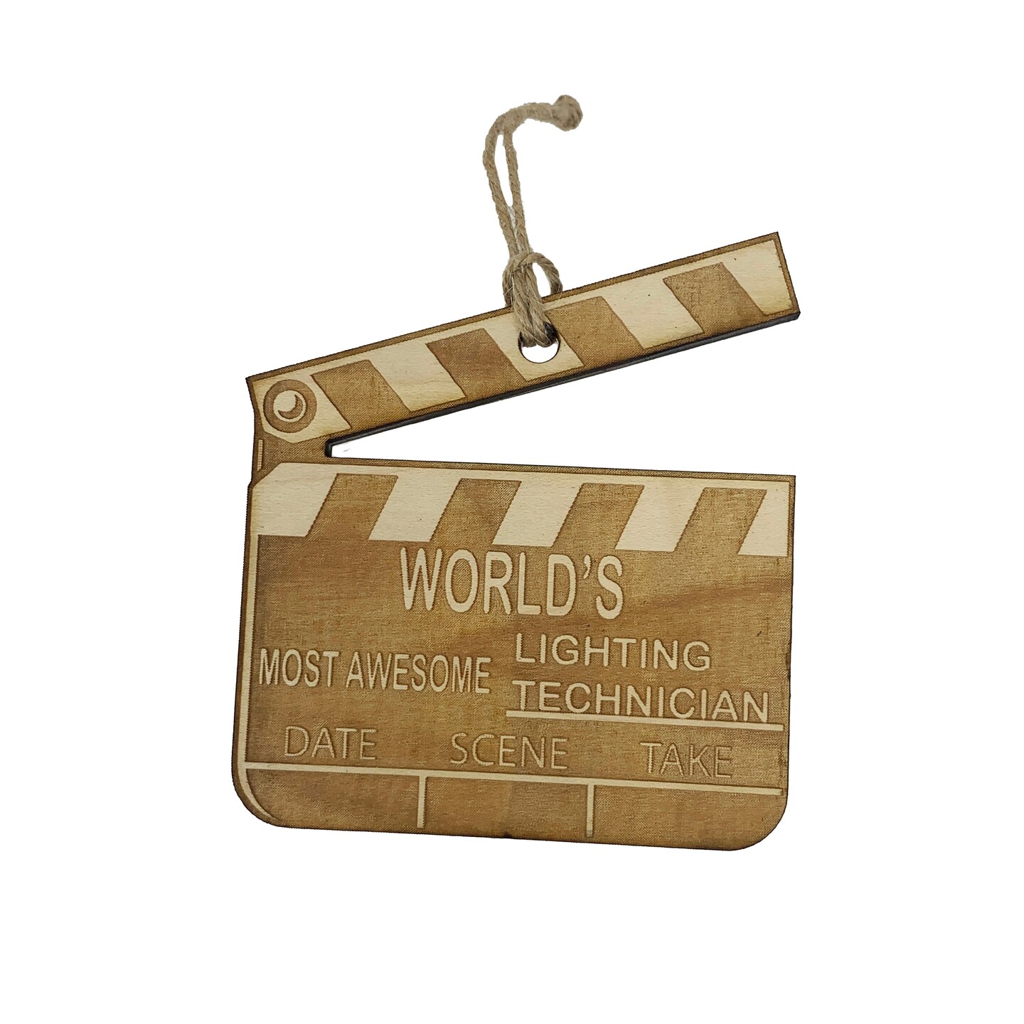 Worlds most awesome Lighting Technician - Ornament Raw Wood Worlds most awesome Lighting Technician - Ornament Raw Wood