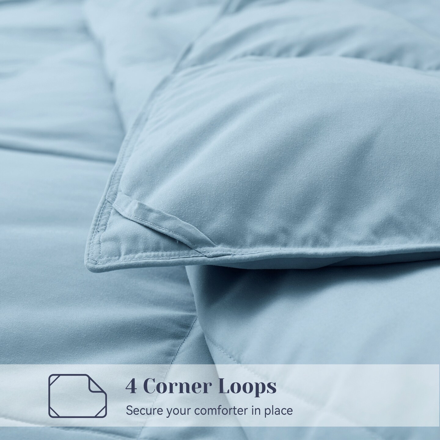 Lightweight King Size Down Blanket Steel Blue 95% Feather Fiber Comforter