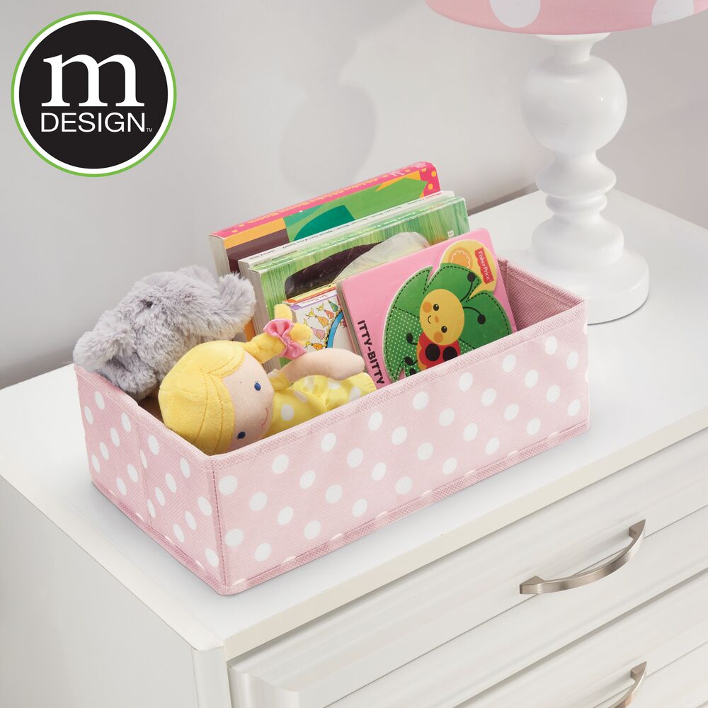 mDesign Fabric Baby Nursery Drawer Organizer Bins, 3 Pack