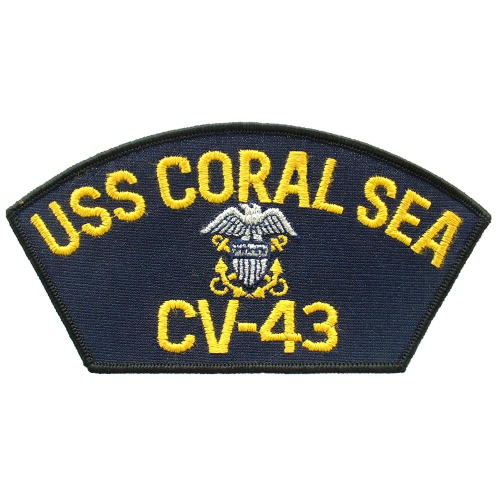 U.S. Navy USS Coral Sea CV-43 Patch 2 1/4&#x22; x 4&#x22;