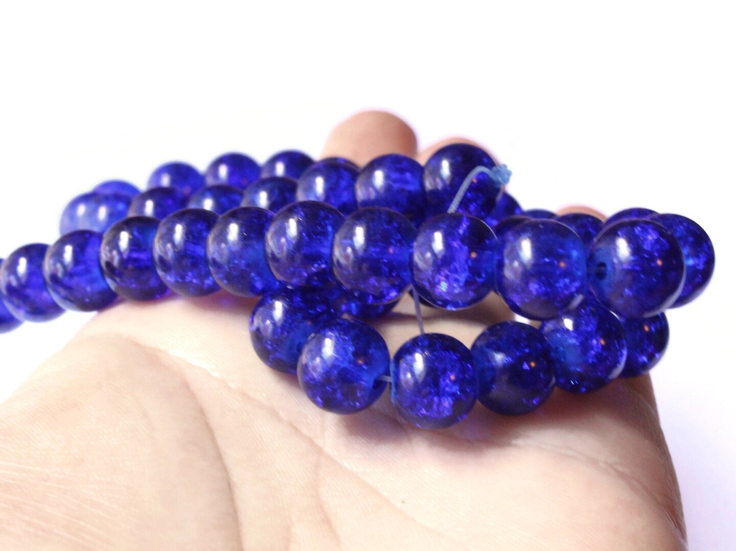 Blue Glass Round Beads, 10mm by Bead Landing | Michaels