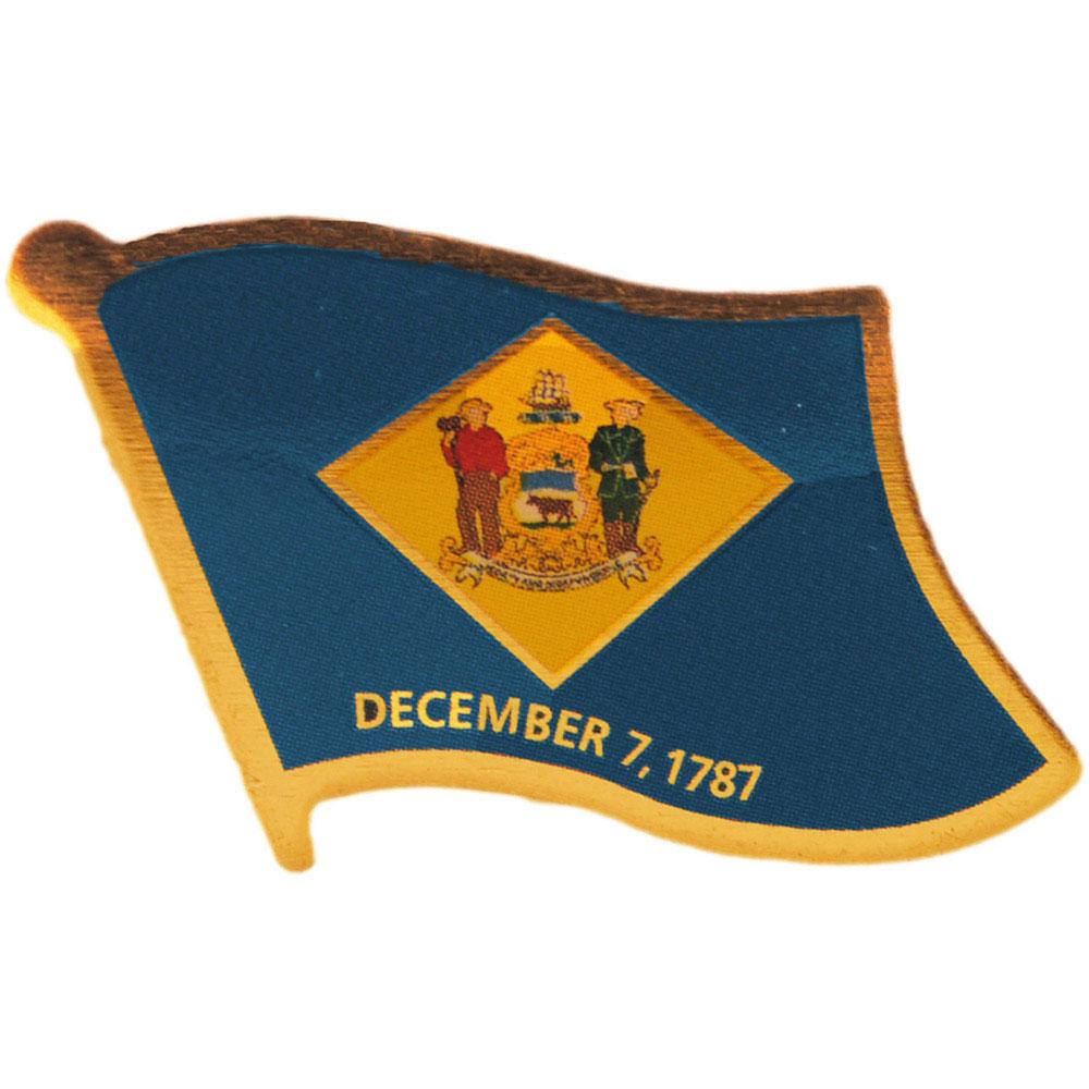 Delaware Flag Pin 1&#x22;