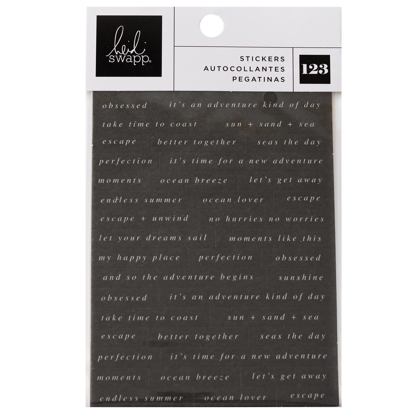Heidi Swapp Set Sail Sentiment Stickers 123/Pkg-123/Pkg