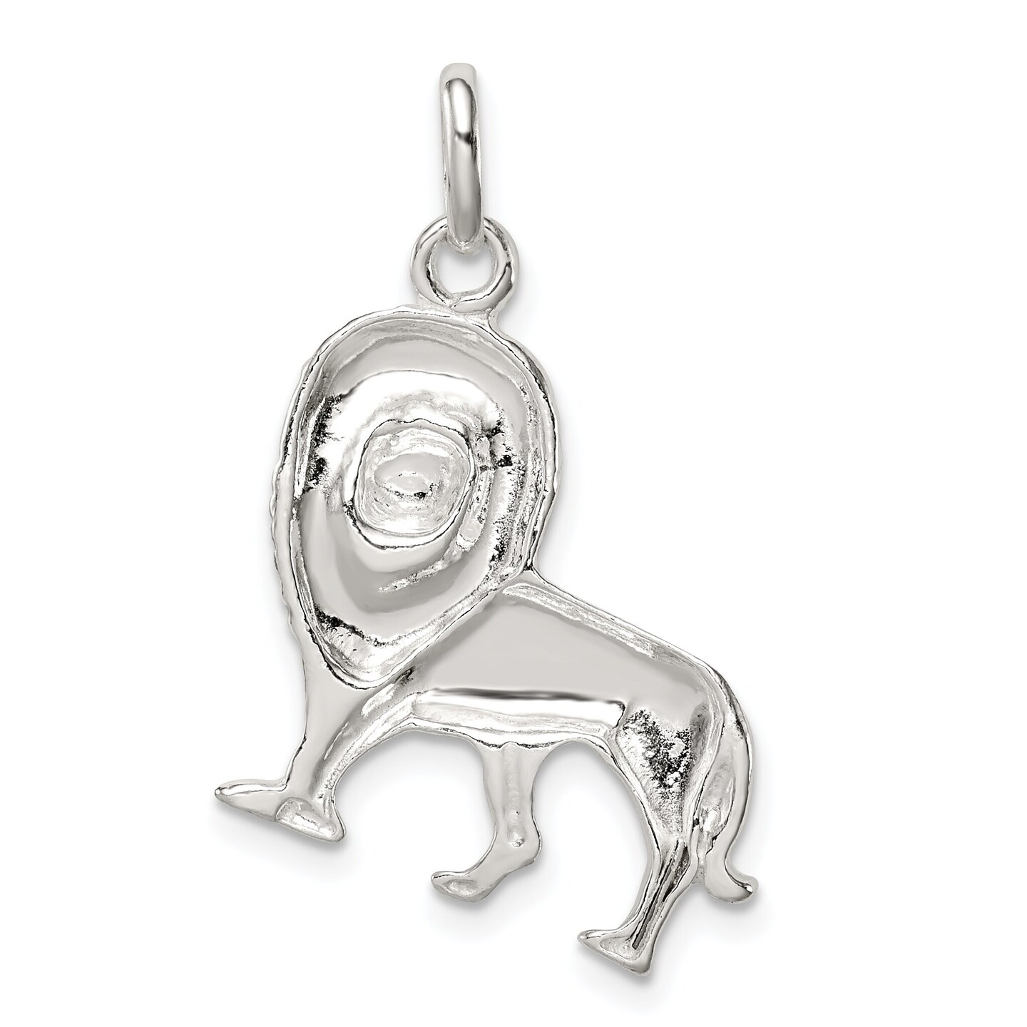 Sterling Silver Lion Charm Pendant Jewelry FindingKing 22mm x 21mm