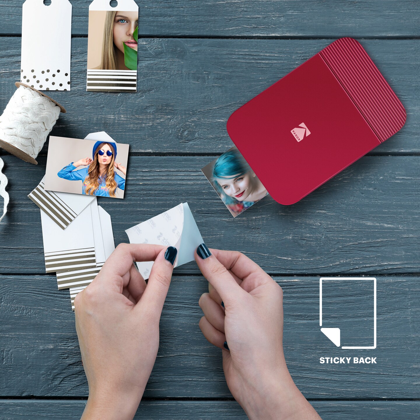 Kodak Smile Digital Instant Photo Printer for iOS &#x26; Android with Bluetooth &#x26; 2x3 Zink Zero Ink Technology