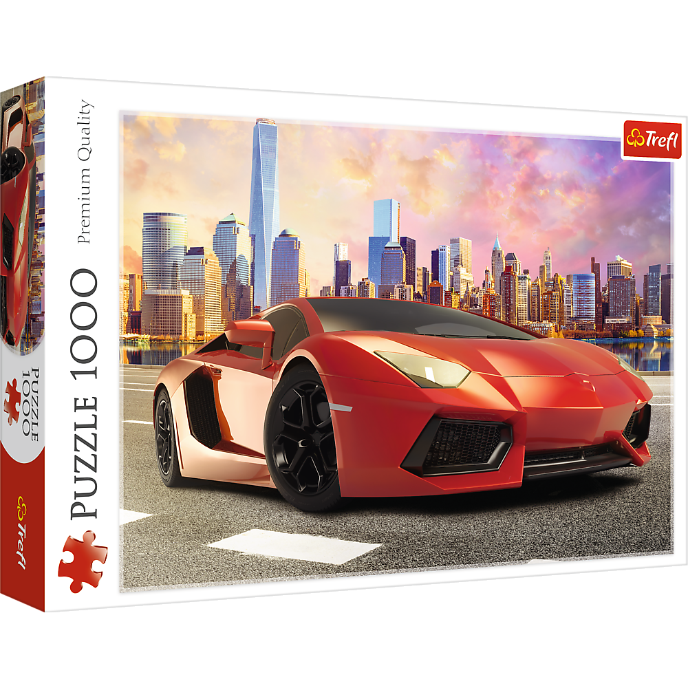 1000 Piece Jigsaw Puzzles - Sunset ride, fast car, Moto puzzle, Adult Puzzle, Trefl 10601