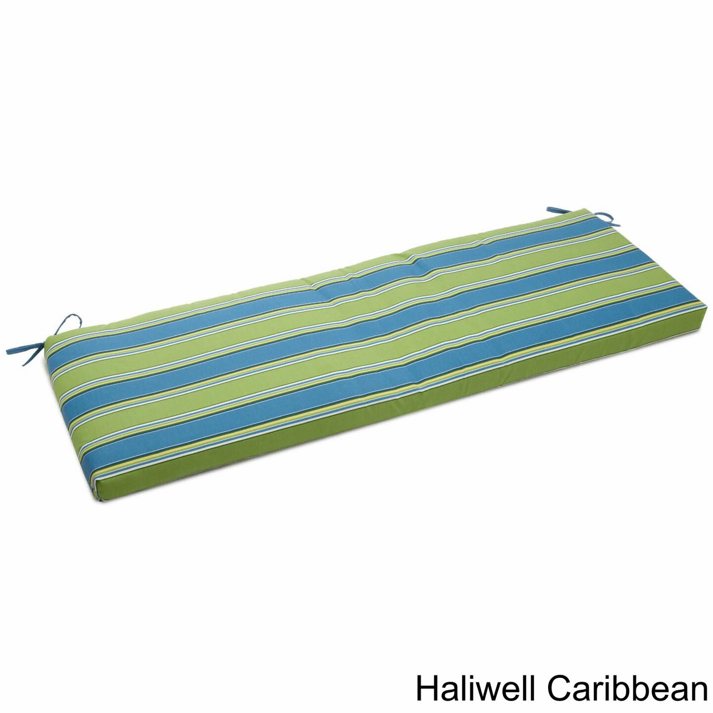 60-inch by 19-inch Spun Polyester Bench Cushion - Haliwell Caribbean