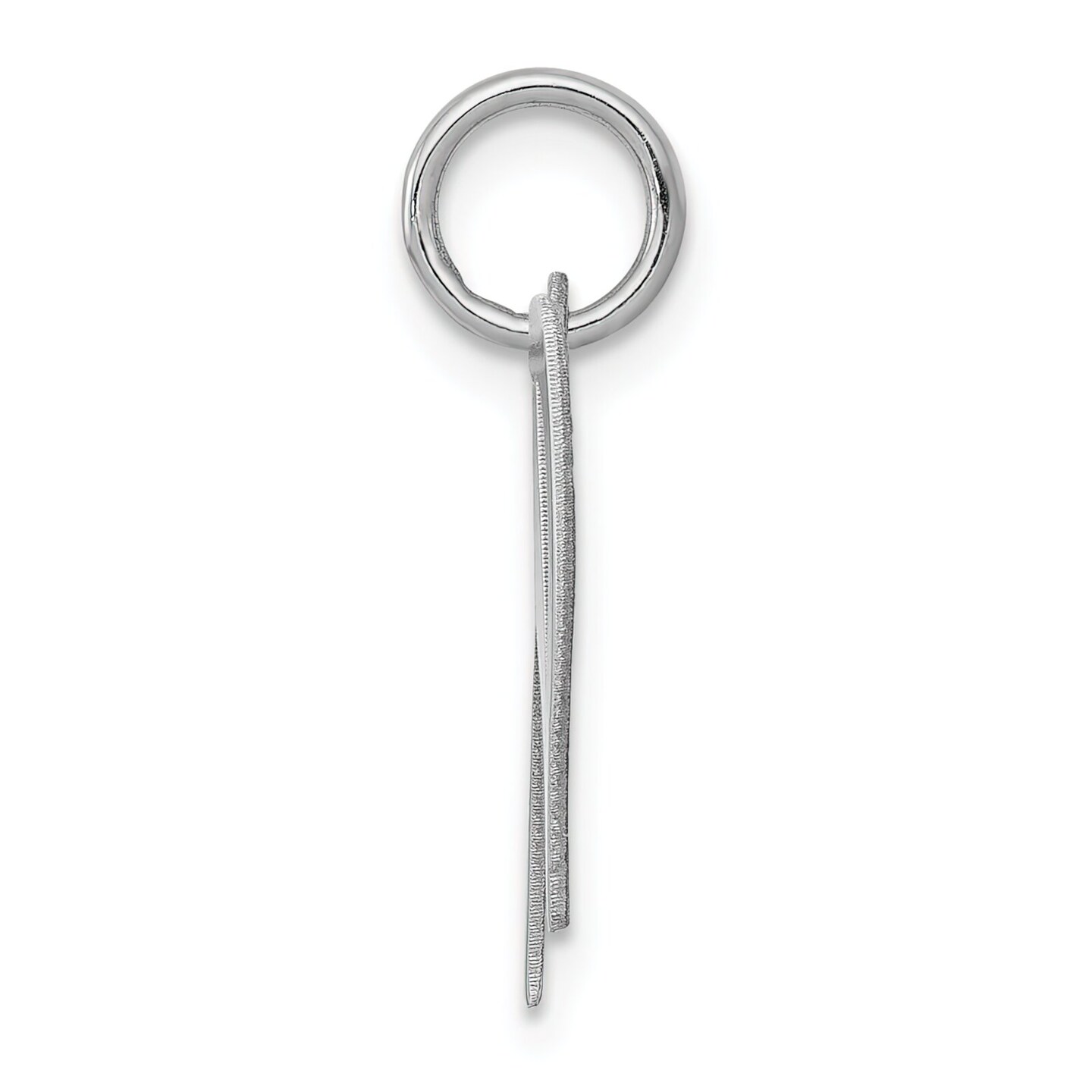 Sterling Silver Medium Script Initial Letter W Charm Jewerly 18mm x 13mm