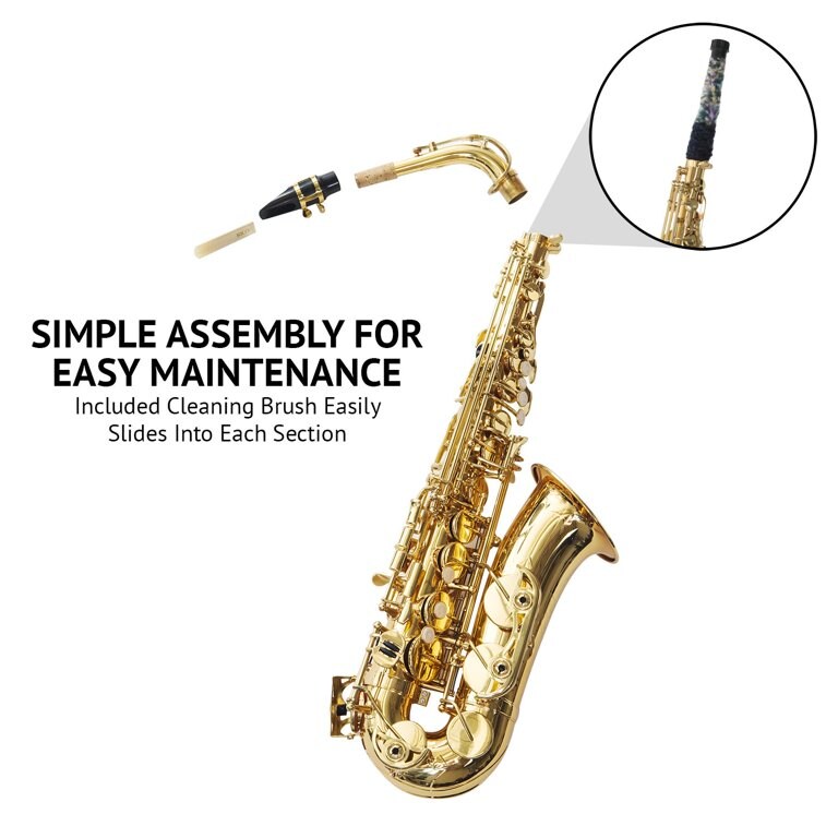 LyxJam Alto Saxophone, E Flat Brass Alto Sax Beginners Kit