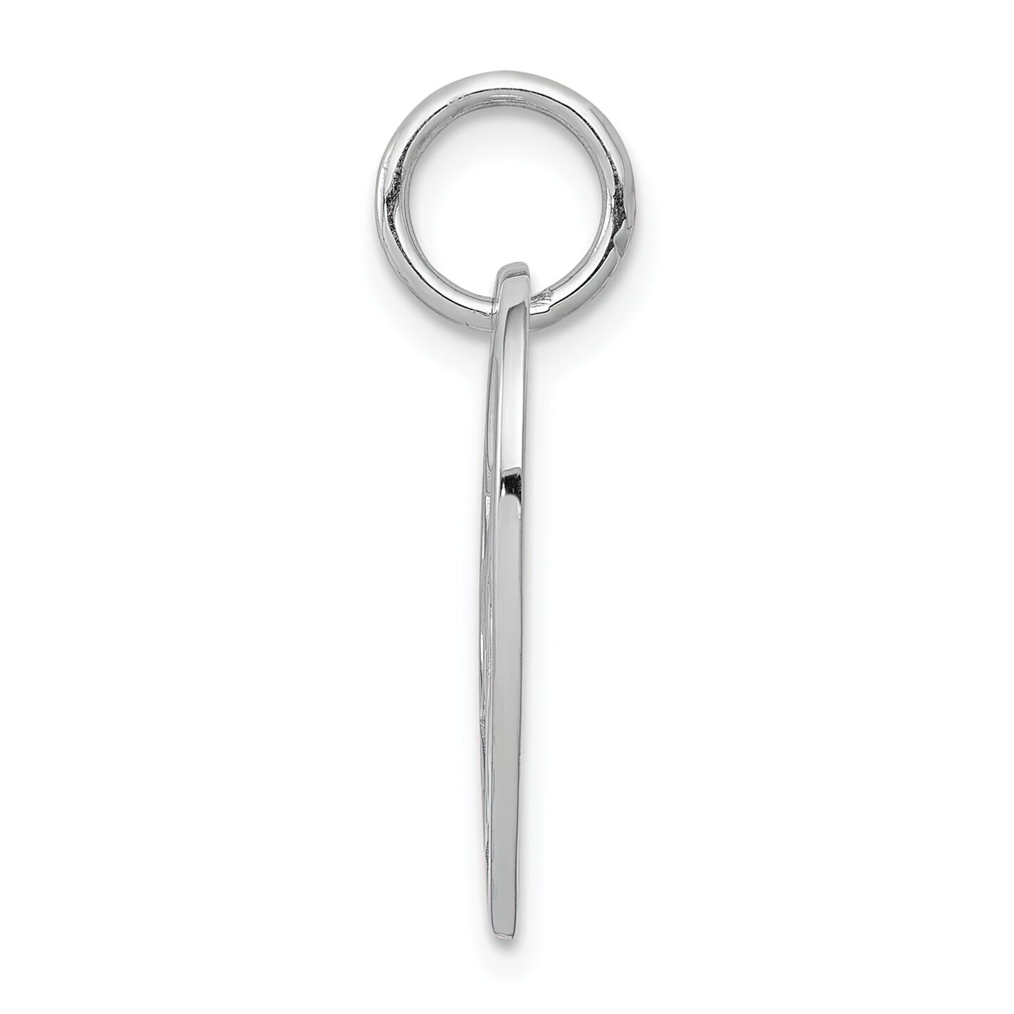 10K White Gold Sweet 16 in Heart Charm Birthday Jewelry 20mm x 16mm