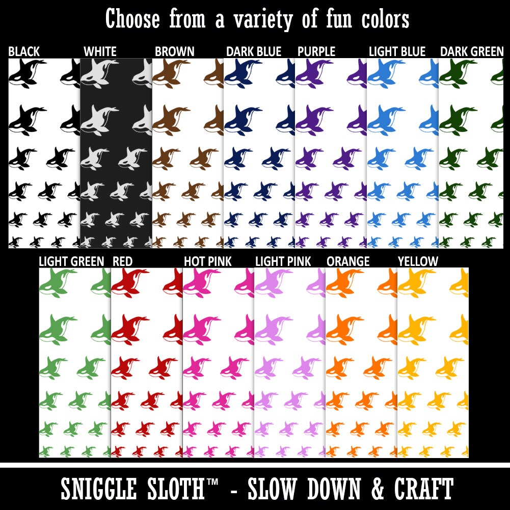 Majestic Orca Killer Whale Temporary Tattoo Water Resistant Fake Body Art Set Collection
