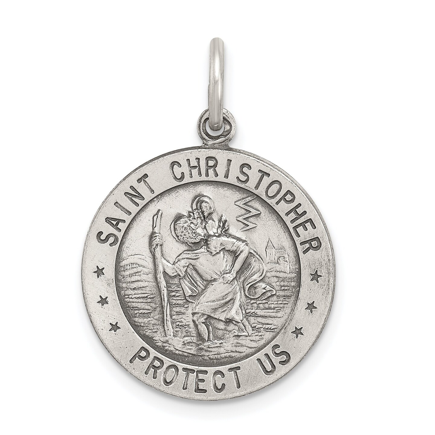 Sterling Silver Saint Christopher Round Medal | Michaels