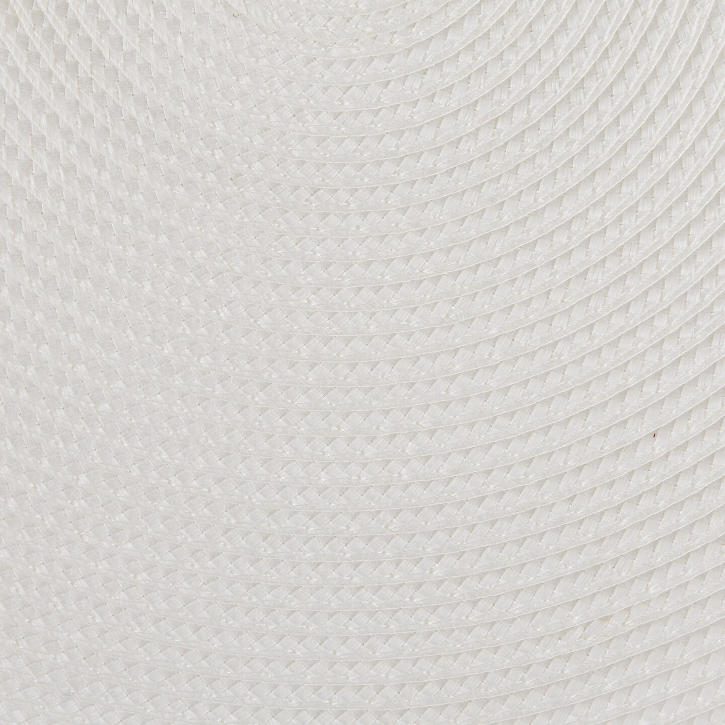 WHITE ROUND PP WOVEN PLACEMAT SET/6