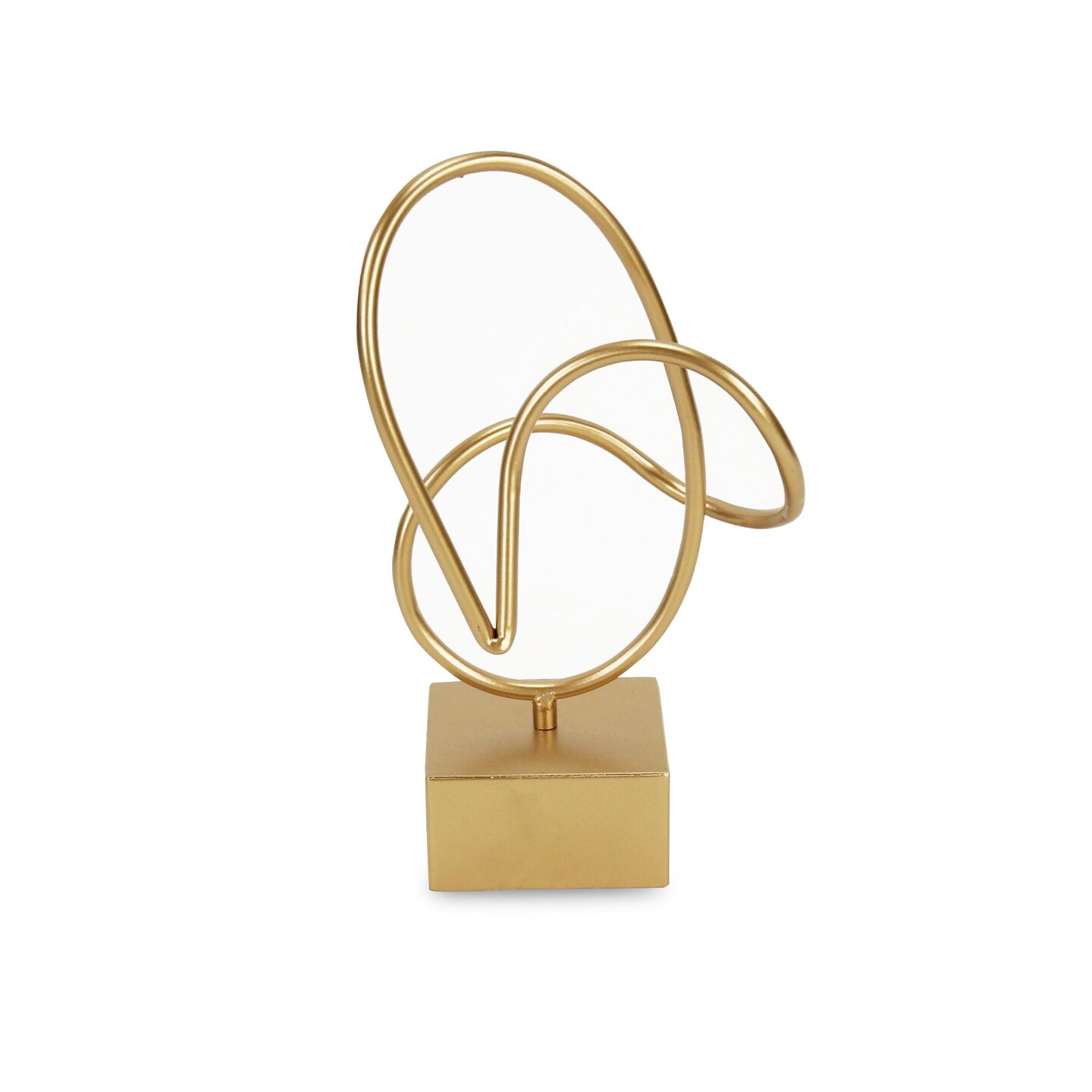 Contemporary Home Living 11.75&#x22; Metallic Gold Cerulli Winding Abstract Contemporary Table Decor
