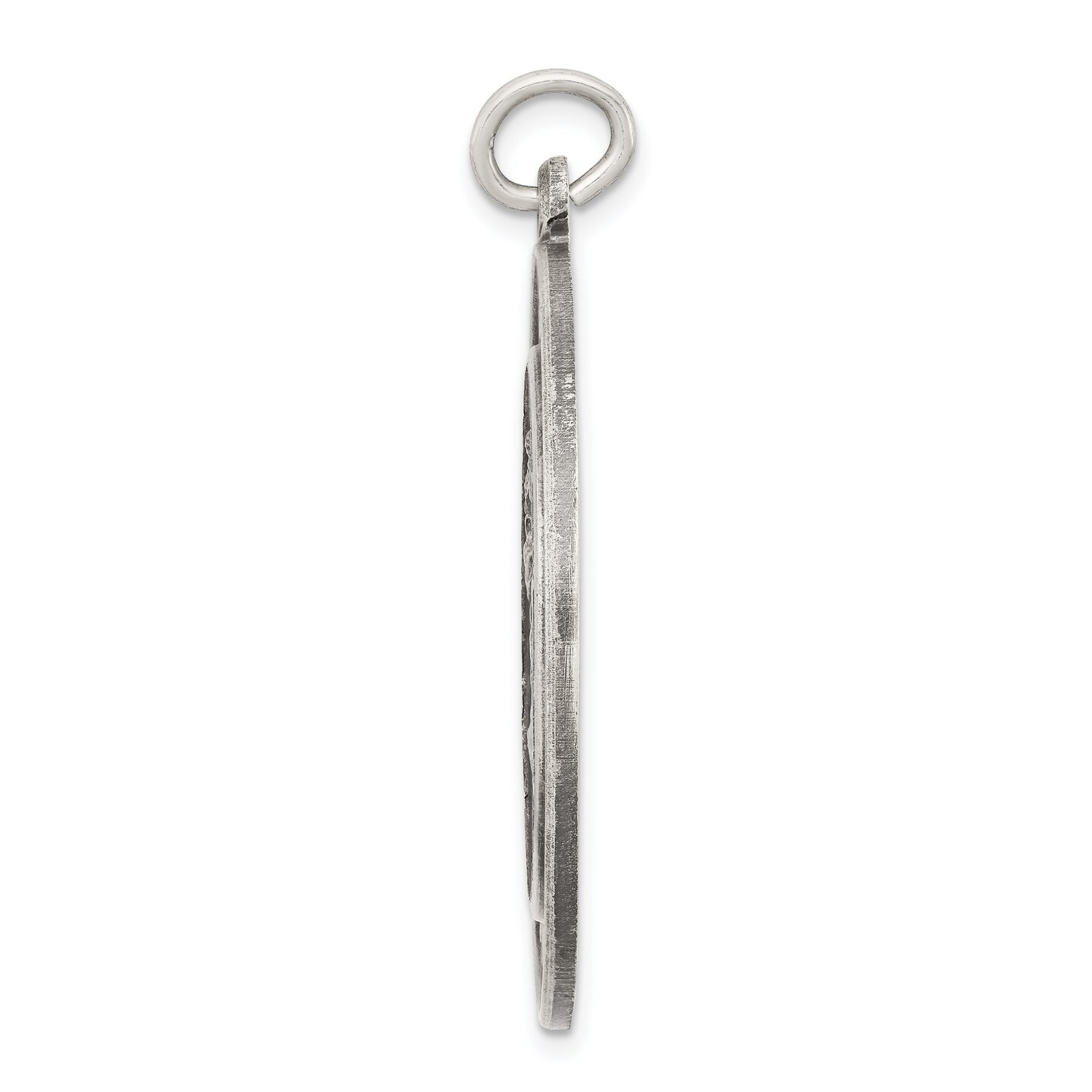 Sterling Silver Saint Christopher Round Medal