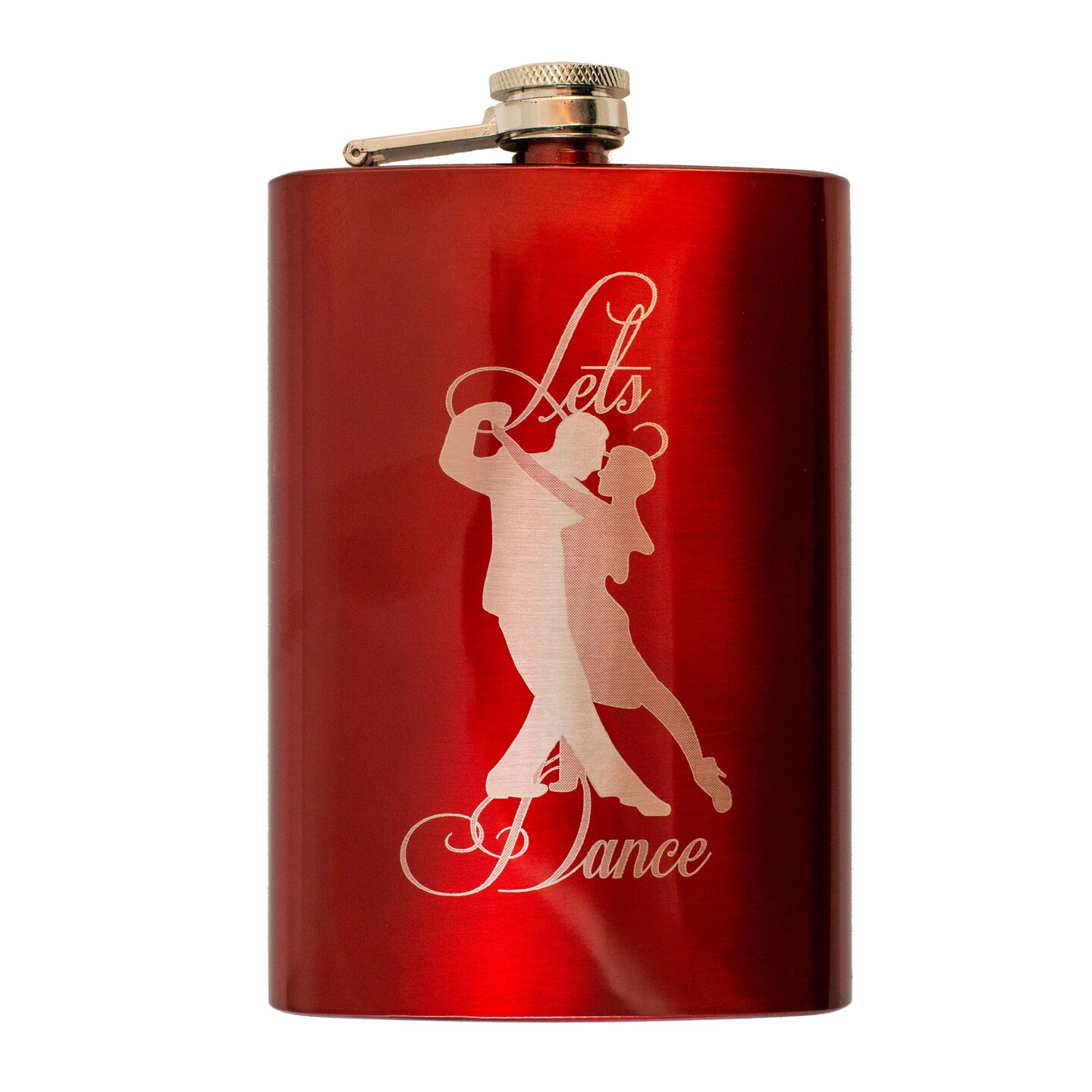 8oz RED Let&#x27;s Dance Flask