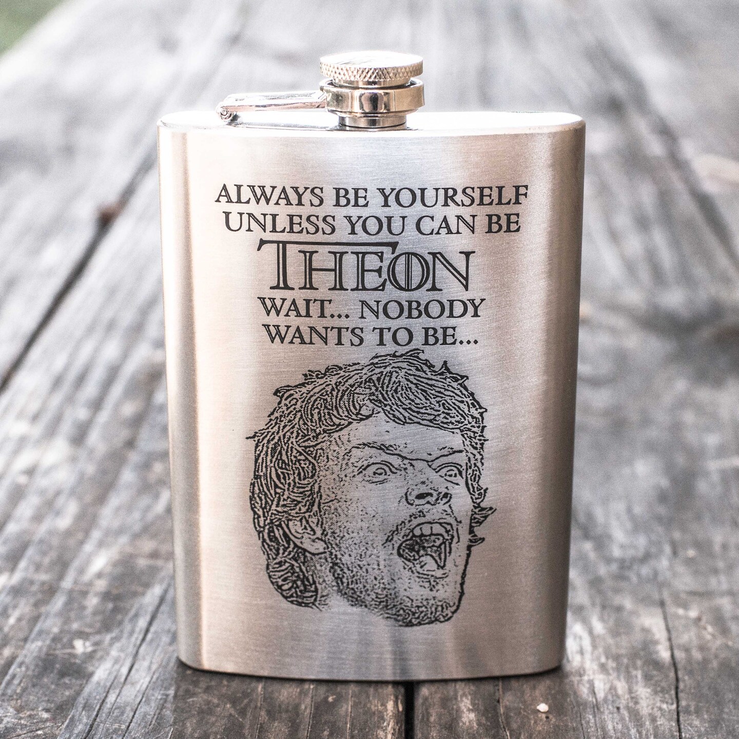 8oz Always Be Yourself - Theon Stainless Steel Flask 8oz Always Be Yourself - Theon Stainless Steel Flask
