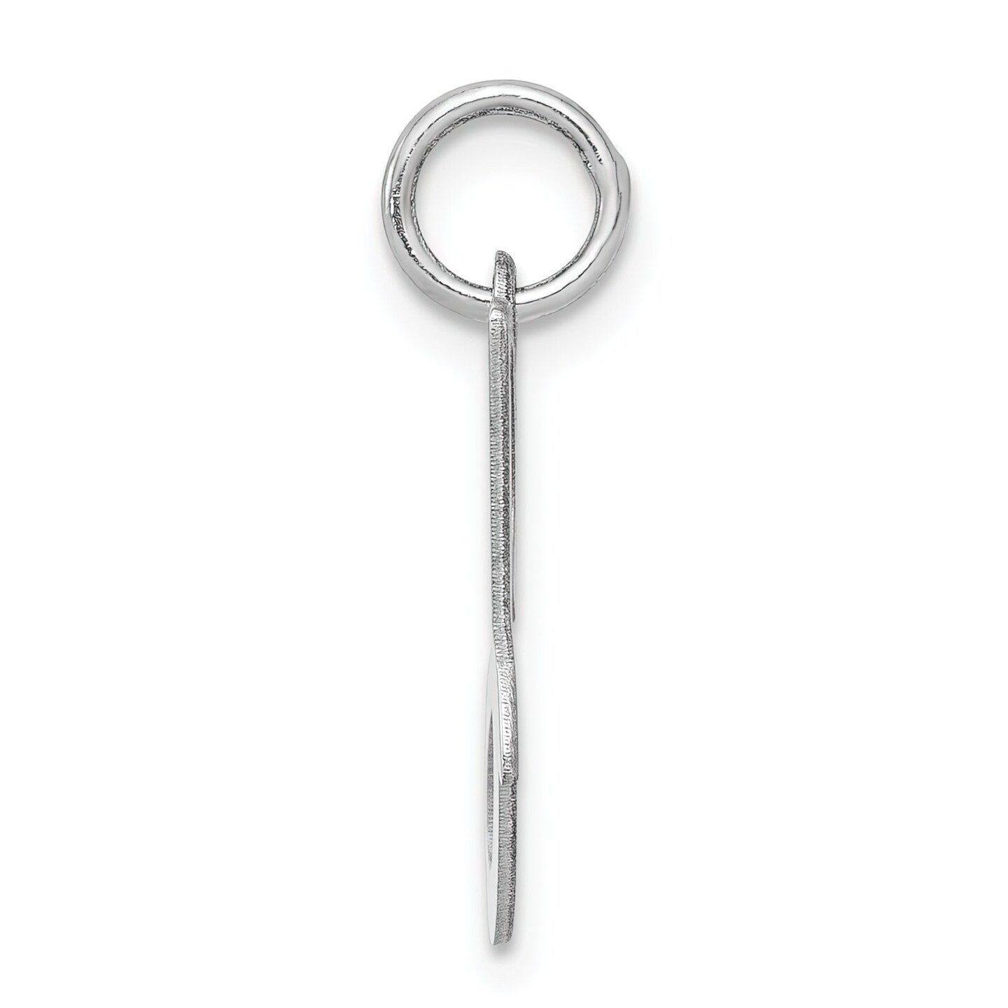 Sterling Silver Stamped Initial Letter J Charm Pendant Jewerly 20mm x 12mm