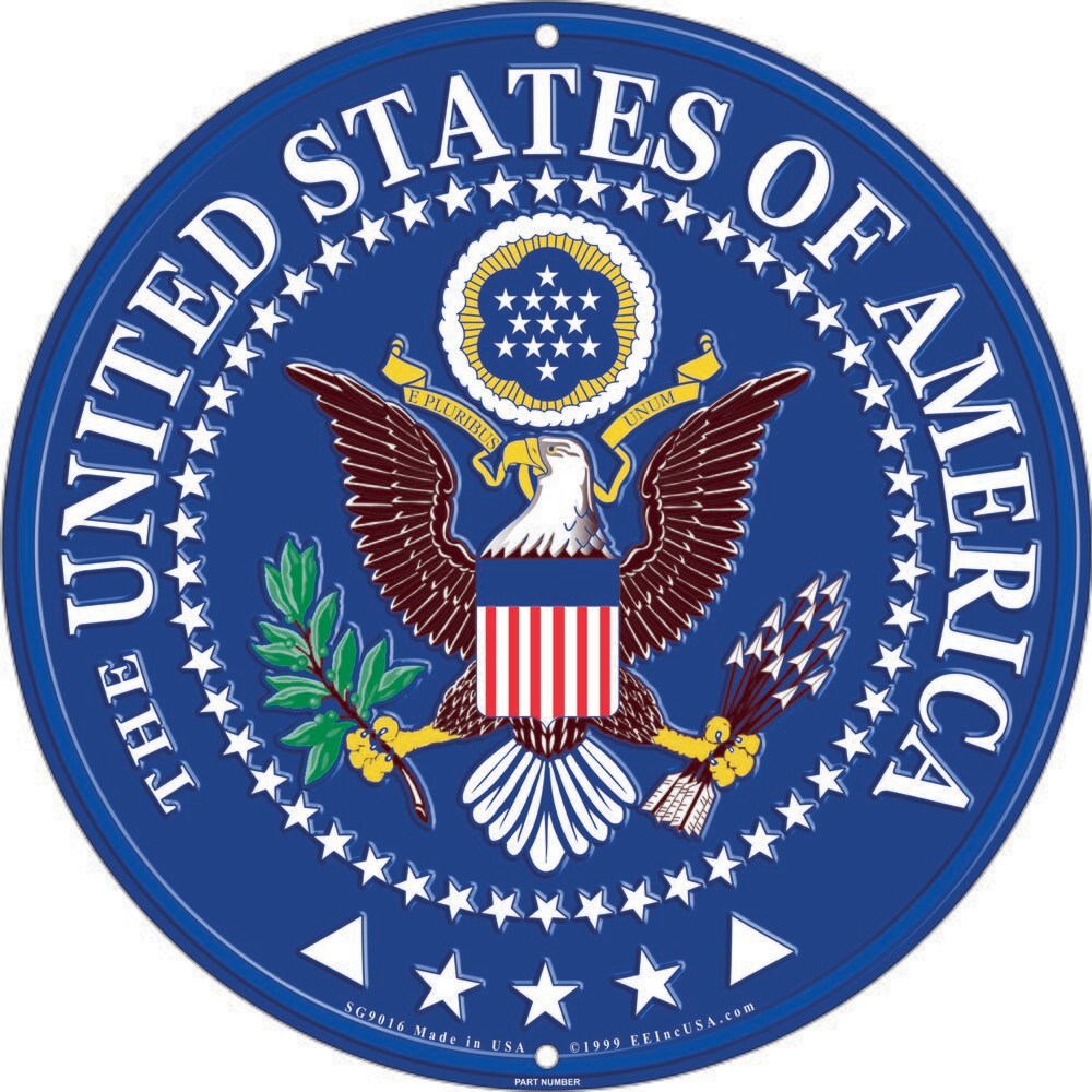 Great Seal of the United States of America Round Aluminum Wall Sign (12")