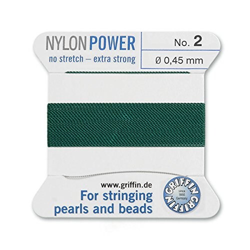 #2 Green Griffin Nylon Bead Cord (2 Meters)