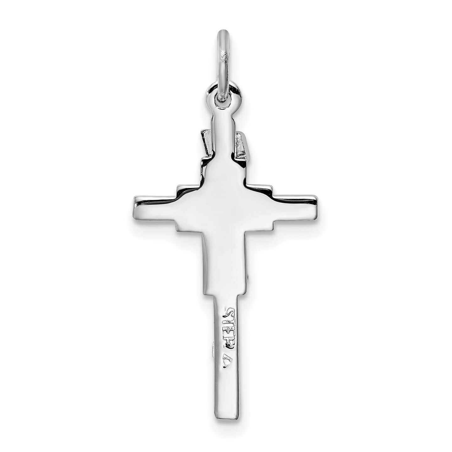 Gold Plated Sterling Silver INRI Crucifix Charm Jewerly 26mm x 14mm