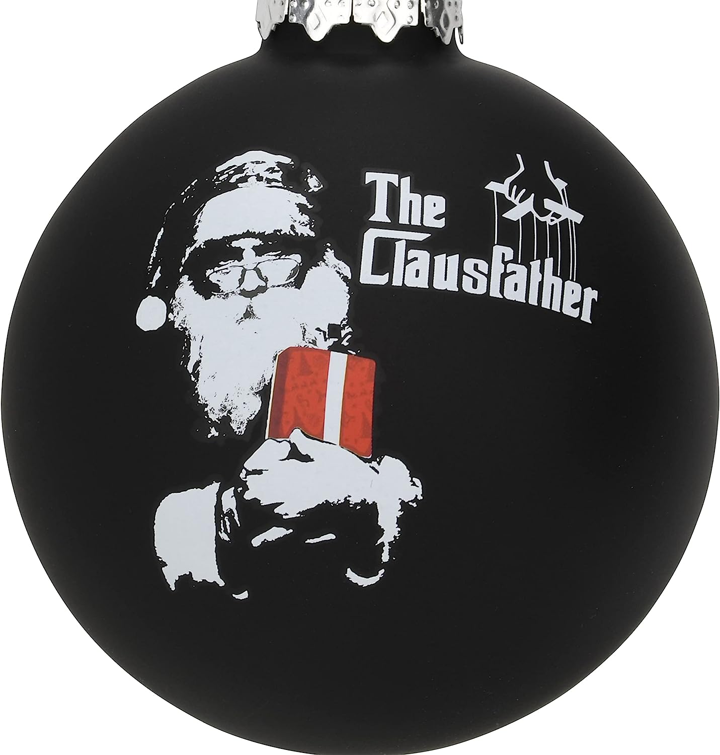 Tree Buddees The Clausfather Movie Poster Parody Funny Glass Christmas Ornaments