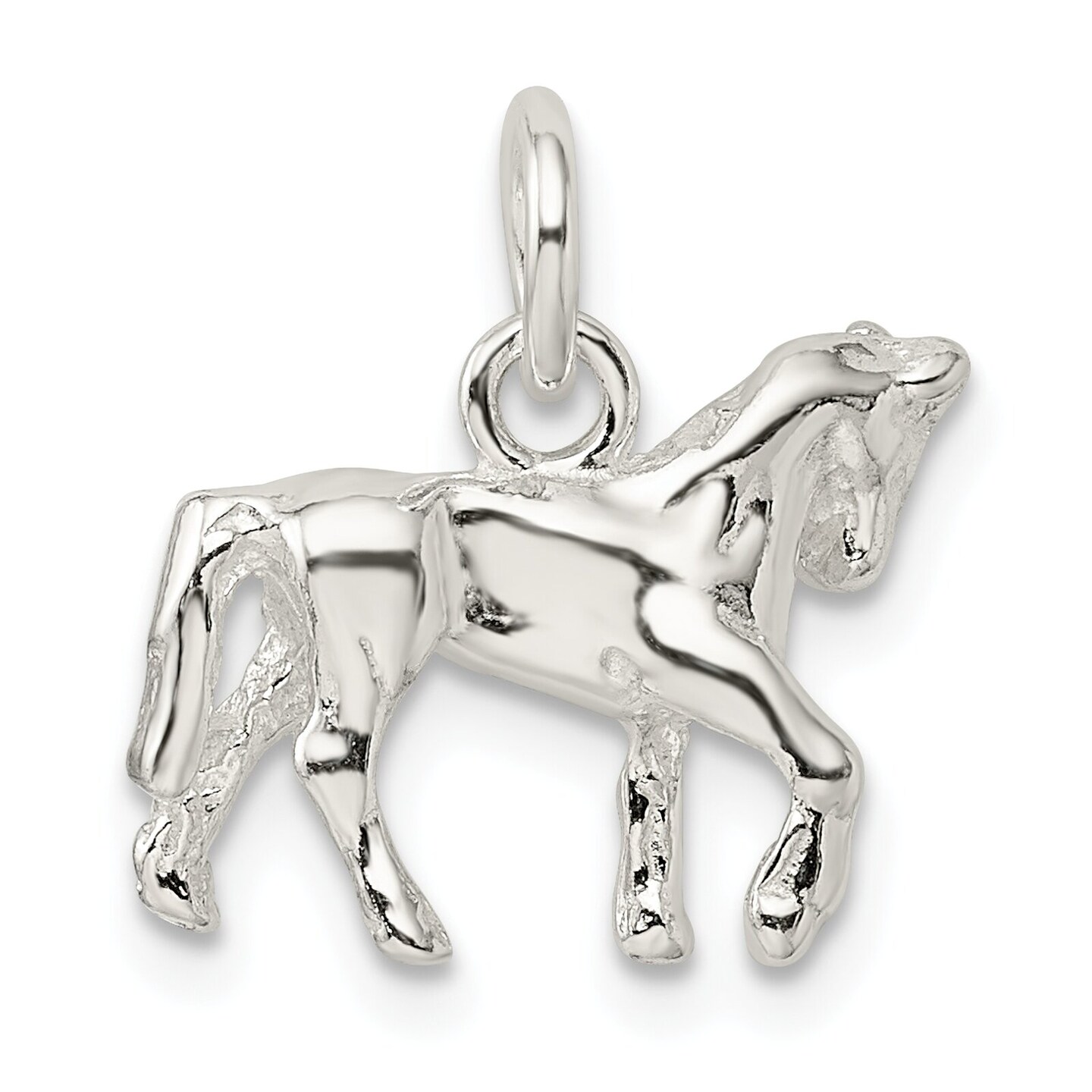 Sterling Silver Horse Charm Jewelry Animal Jewelry 19mm x 16mm
