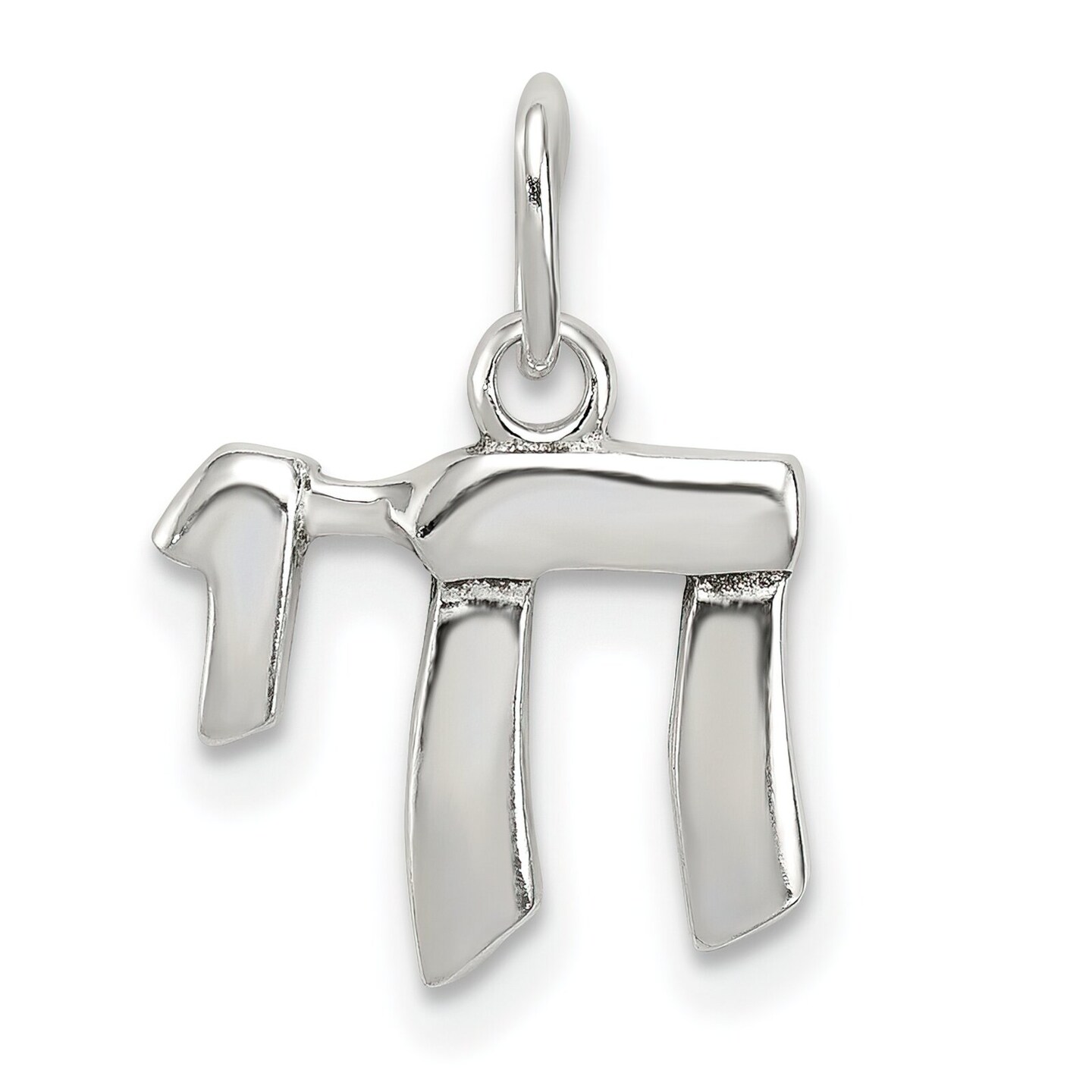 Sterling Silver Chai Charm Jewerly 12mm x 11mm