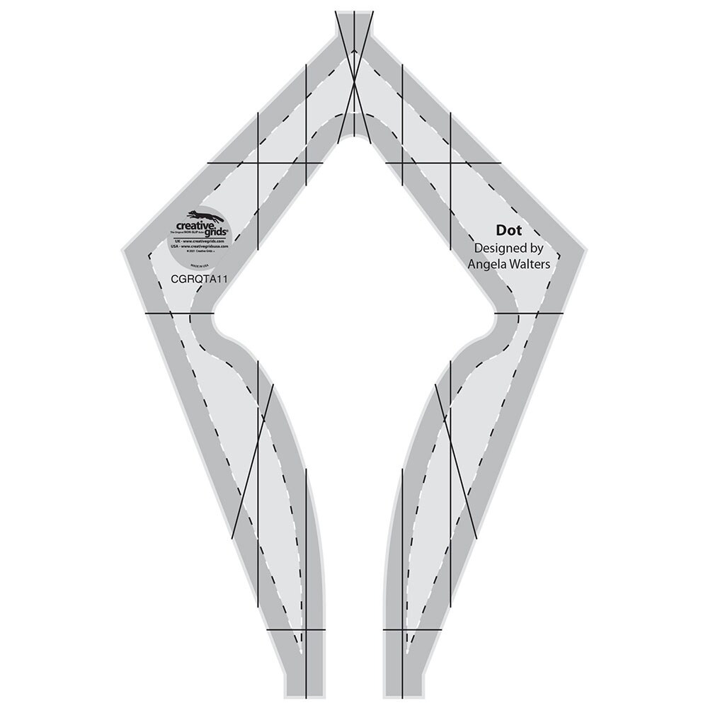 Creative Grids Dot Machine Quilting Template Ruler