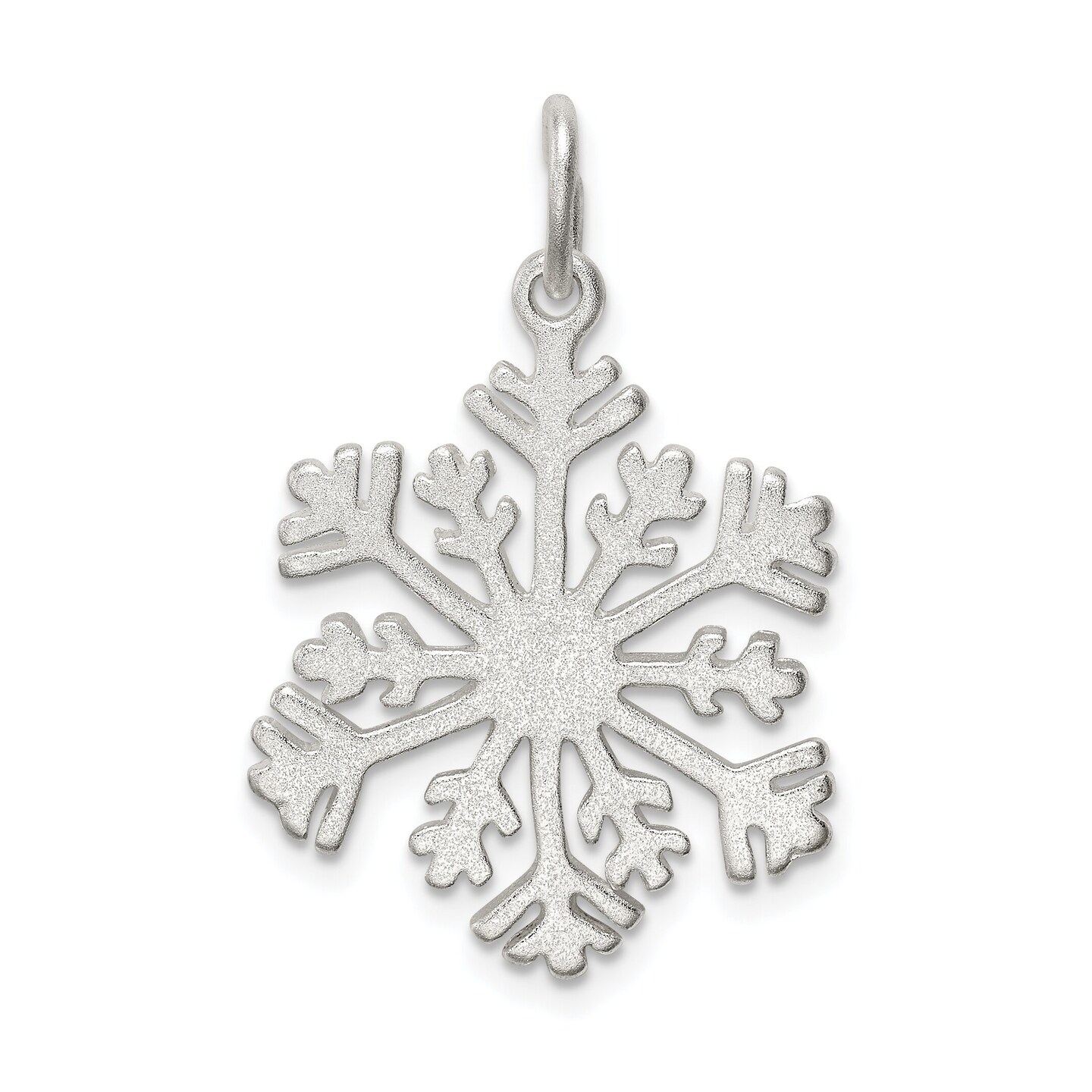 Sterling Silver Snowflake Charm Jewelry FindingKing 28mm x 19mm