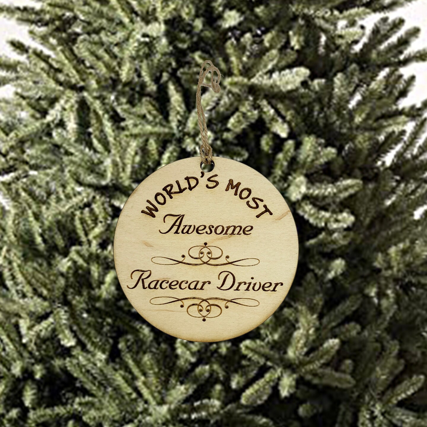 Worlds most Awesome Racecar Driver - Ornament