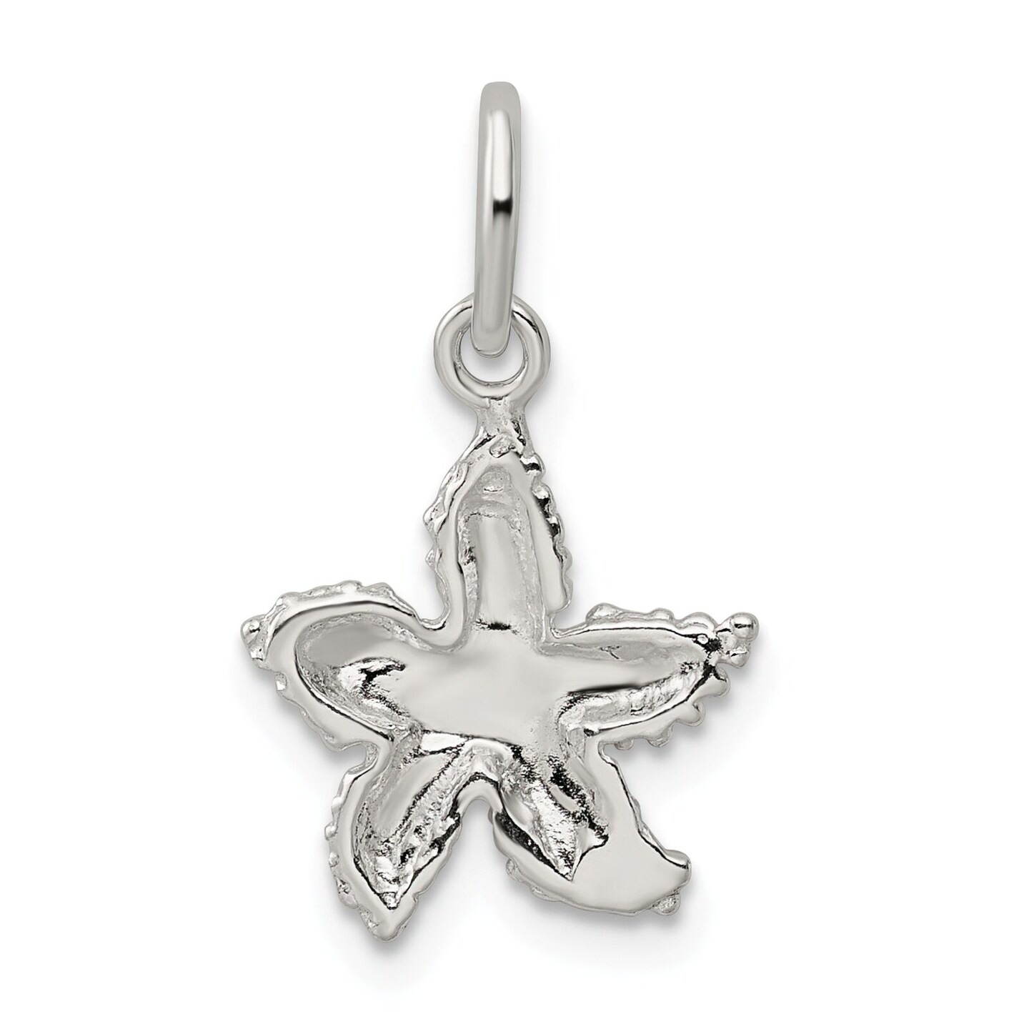 Sterling Silver Starfish Charm Jewelry Ocean Pendant 18mm x 14mm
