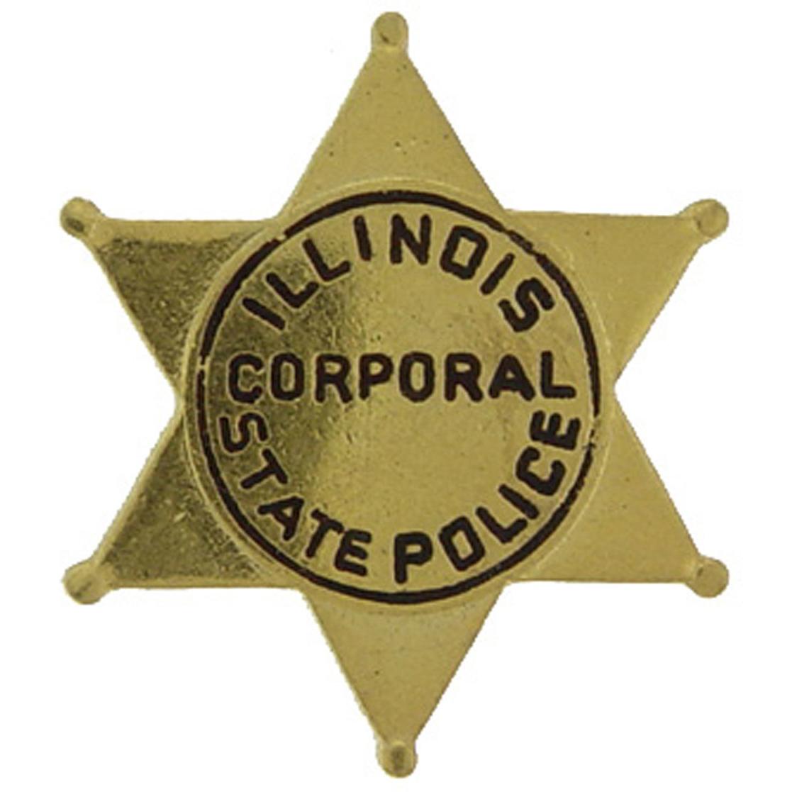 Illinois State Police Corporal Badge Pin 1&#x22;
