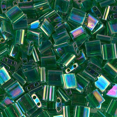 Miyuki Tila Bead, TL-0179, Transparent Green AB