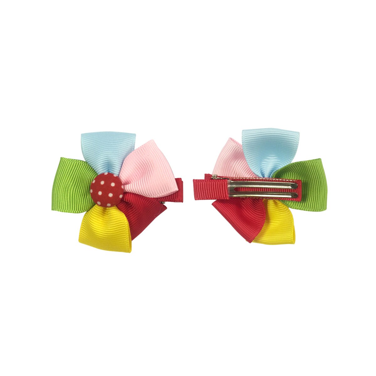 Wrapables Rainbow Flowers and Bows Hair Accessories (Set of 12)