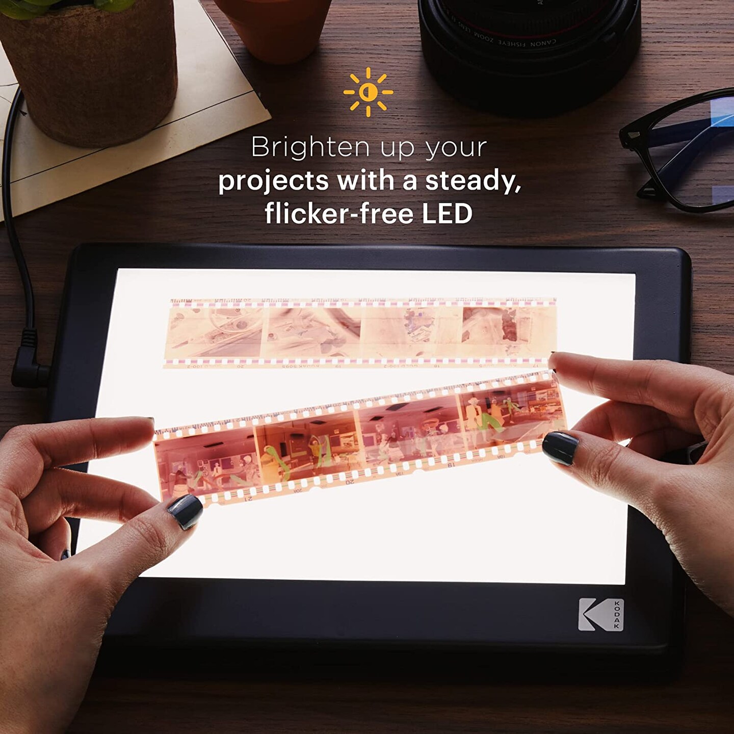 Kodak LED Light Box for Negatives, Slides & Film, Compact Light Board for Tracing, Photos & More
