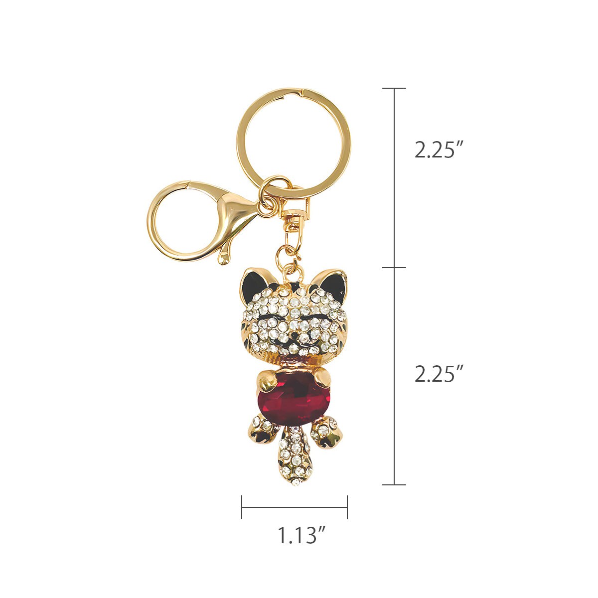Wrapables Crystal Bling Key Chain Keyring with Tassel Car Purse Handbag Pendant
