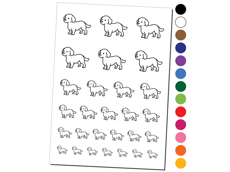 Labrador Retriever Standing Dog Temporary Tattoo Water Resistant Fake Body Art Set Collection