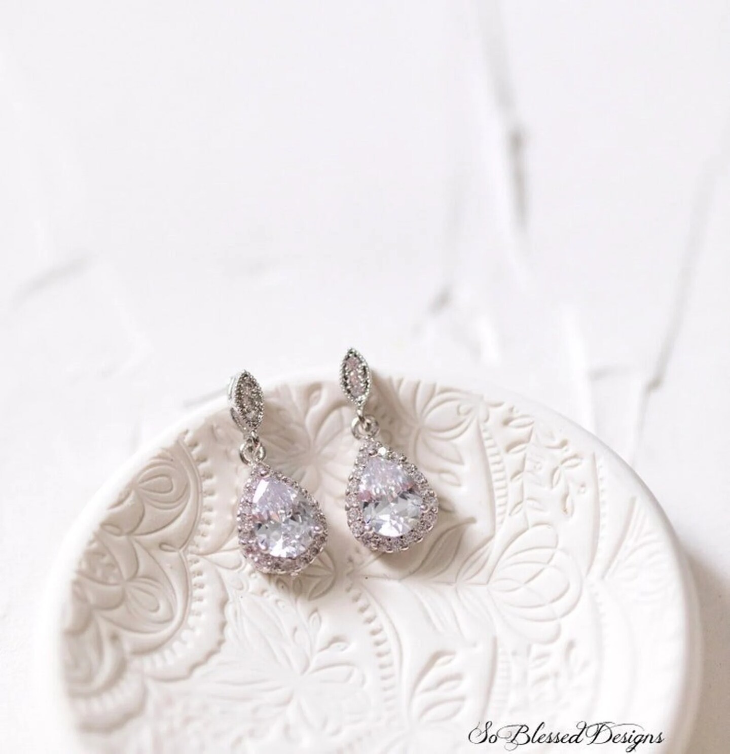 Dangle Earrings | Wedding Jewelry | Bridal Earring - White Gold Color Leaf  Long Dangle - Aliexpress