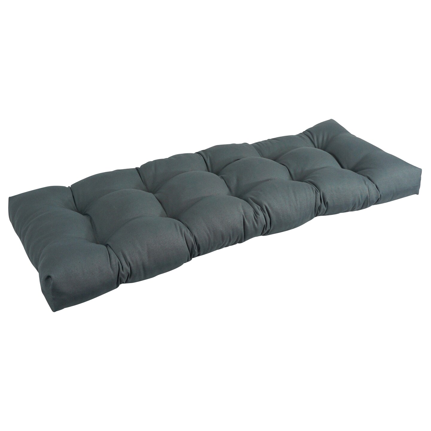 46-inch by 19-inch Tufted Solid Twill Bench Cushion Grey-Color
