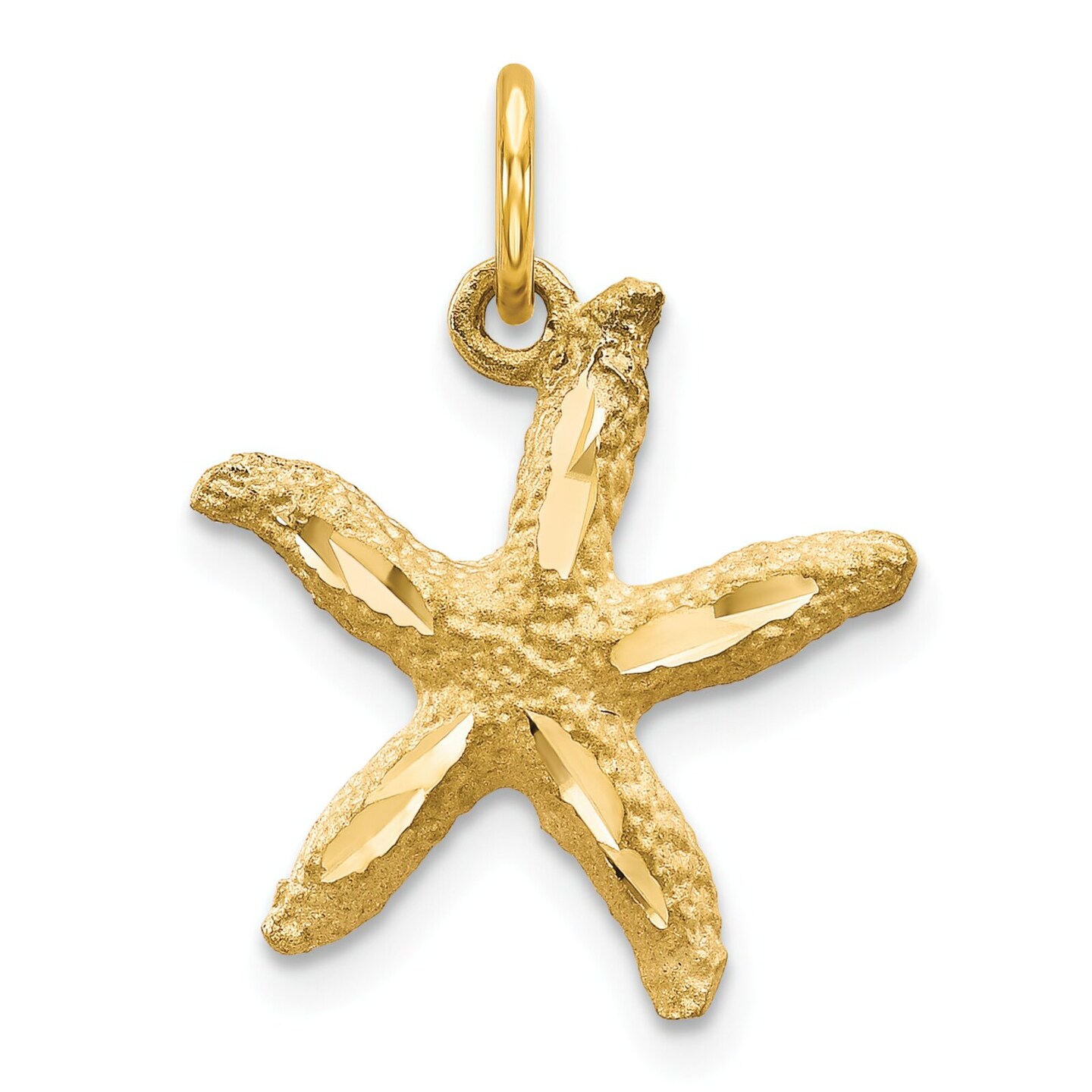 10K Yellow Gold Starfish Charm Jewelry FindingKing 20 X 16mm